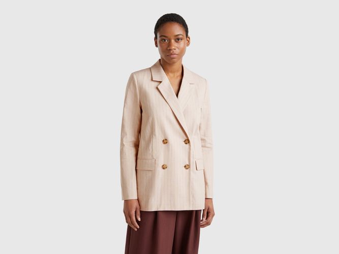 Benetton, Blazer Croisé À Fines Rayures, taille, - United Colors of Benetton - Modalova
