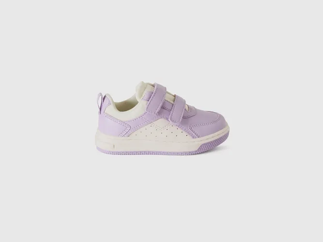 Benetton, Sneakers Basse In Tessuto Spalmato, taglia 23, Lilla, Bambini - United Colors of Benetton - Modalova