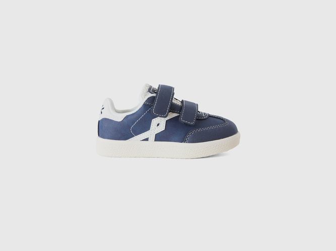 Benetton, Sneakers In Tessuto Spalmato, taglia 23, Blu Scuro, Bambini - United Colors of Benetton - Modalova