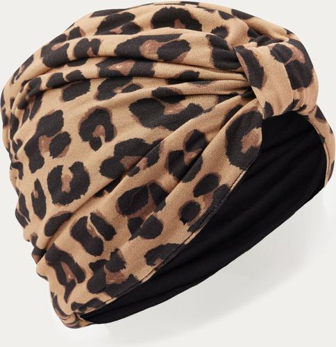 Bonnet-turban jersey léopard Imprimé multicolore - Promod - Modalova