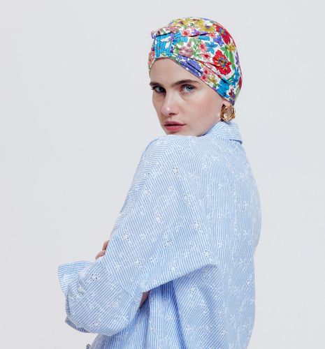 Bonnet-turban en jersey Imprimé écru Unique - Promod - Modalova