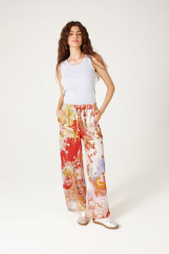 Pantalon large en satin Imprimé 38 - Promod - Modalova