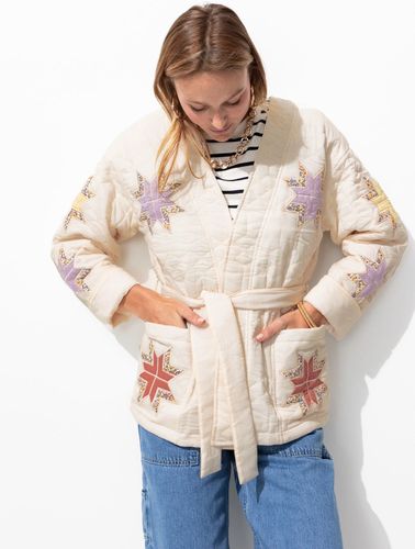Veste-kimono matelassée Imprimé écru M - Promod - Modalova