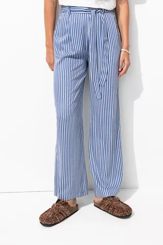 Pantalon large rayé Rayé marine 42 - Promod - Modalova