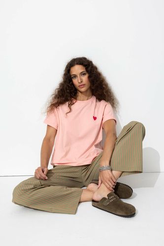 Promod T-shirt coeur Femme Rose XL - Promod - Modalova