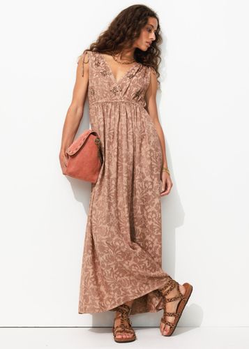 Robe brodée sans manches Rose Pâle 48 - Promod - Modalova
