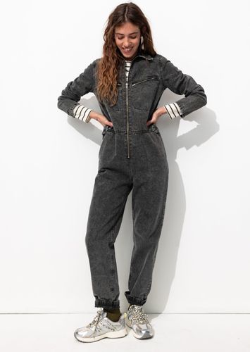 Combinaison-pantalon en jean Noir 48 - Promod - Modalova