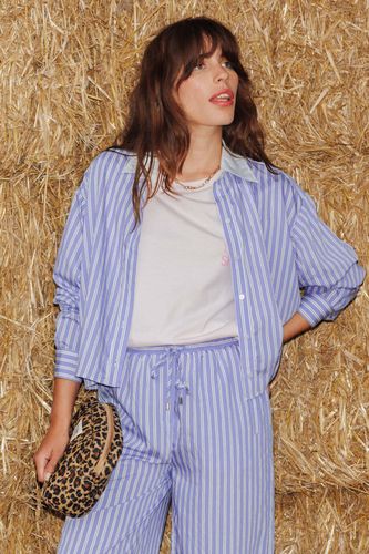 Chemise cropped rayée Rayé bleu XS - Promod - Modalova