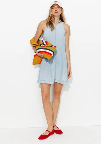 Robe courte trapèze en jean Jean clair - Promod - Modalova