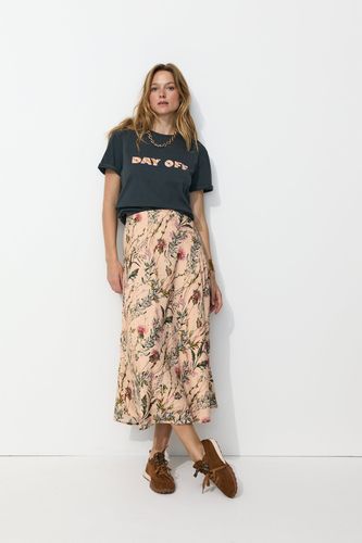 Jupe évasée imprimée Imprimé rose - Promod - Modalova