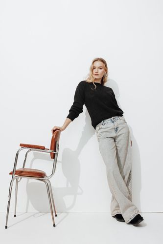 Pull torsadé col bateau Noir XXL - Promod - Modalova