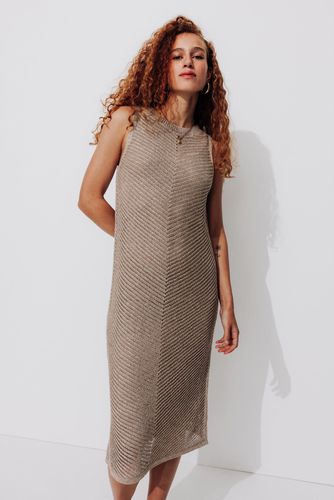 Robe en maille irisée Taupe L - Promod - Modalova