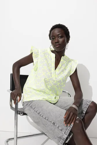 Blouse brodée fluo Jaune fluo 42 - Promod - Modalova