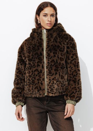 Blouson réversible léopard Kaki L - Promod - Modalova
