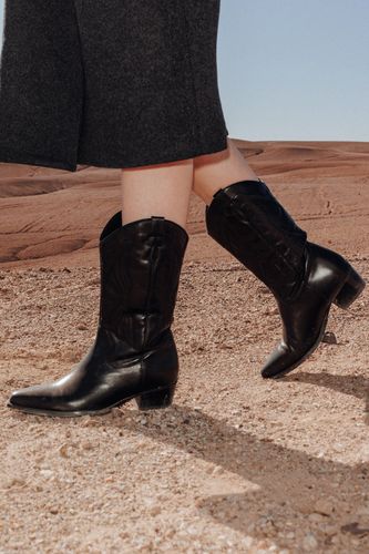 Santiags en cuir Noir 41 - Promod - Modalova