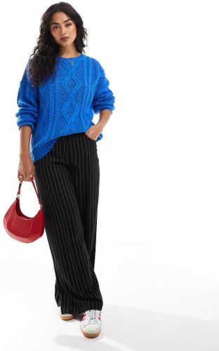 Pull oversize en maille torsadée - Bleu cobalt Bleu M female - Cotton on - Modalova