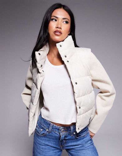 San Telmo - Veste matelassÃ©e Ã  manches en maille - Ã‰cru-Neutre Neutre 44 female - Barbour International - Modalova