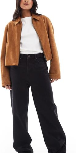 Petite - Jean mom ample - Noir Noir 36 female - Bershka - Modalova