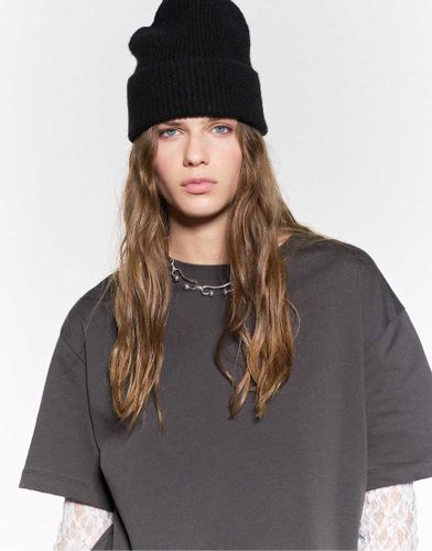 Pull & Bear - Bonnet en maille - Noir Noir M female - Pull&bear - Modalova