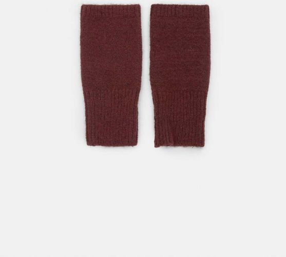 Pull & Bear - Moufles ouvertes en maille - Bordeaux-Rouge Rouge M female - Pull&bear - Modalova