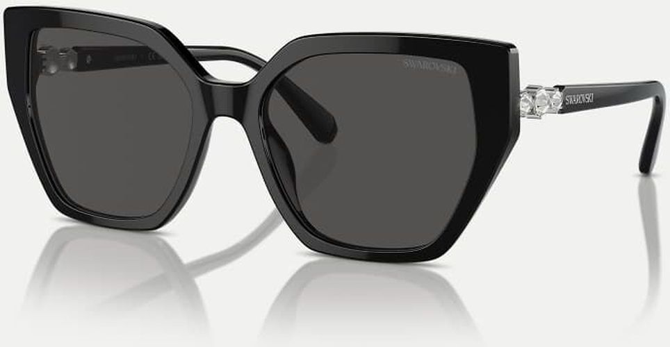 Lunettes de soleil irrÃ©guliÃ¨res avec verres gris - Noir Noir M female - Swarovski - Modalova