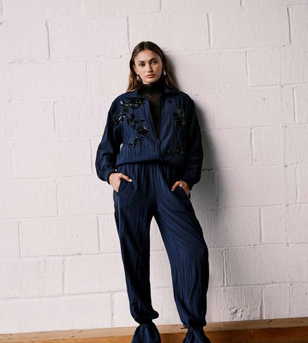 Pantalon de survÃªtement en nylon - Bleu marine Bleu marine S female - Adidas Originals X Asos - Modalova