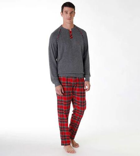 Pyjama longs en coton interlock et flanelle, et XXL - Lovable - Modalova