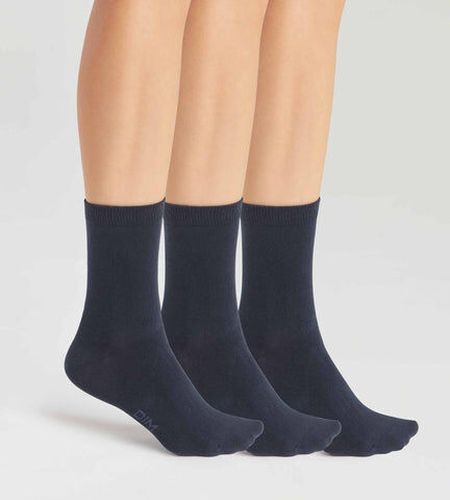 Lot de 3 paires de chaussettes Bleu Marine en coton Bleu 39/42 - Dim - Modalova