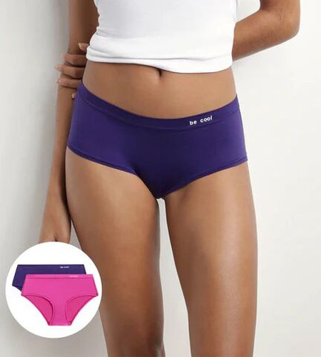 Lot de 2 shorties en microfibre Fuchsia et Violet Oh My s - Féminin - Taille 36/38 36/38 - Dim - Modalova