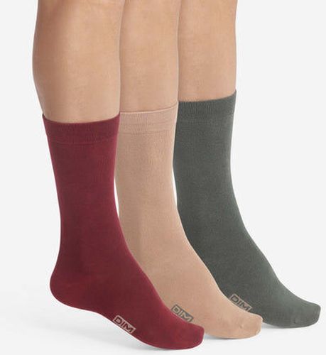 Lot de 3 paires de chaussettes en coton Rouge Kaki Vert 43/46 - Dim - Modalova
