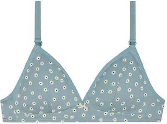 Soutien-gorge triangle fille motifs Fleurs Crème Les Pockets Bleu 70A - Dim - Modalova