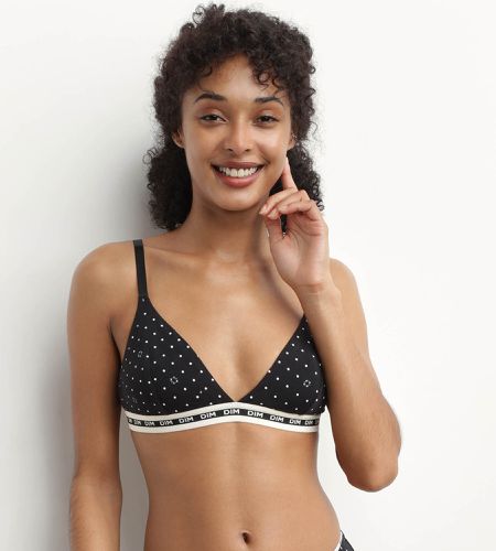 Soutien-gorge triangle sans armature en coton modal Noir mania Icons Essentiel AV0_IMP MANI L - Dim - Modalova