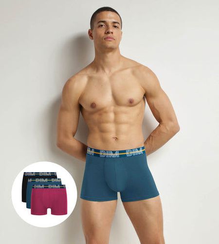 Lot de 3 boxers coton stretch à ceinture 3D Powerful - Masculin - Taille 5 5 - Dim - Modalova