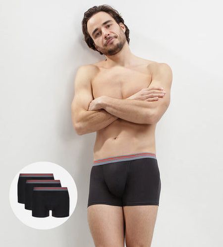 Lot de 3 boxers coton stretch Noir Daily Colors Noir 6 - Dim - Modalova
