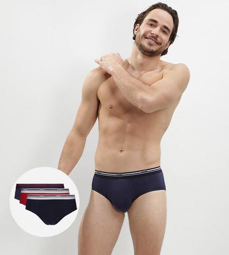 Lot de 3 slips rouge et bleu Classic Colors Bleu 3 - Dim - Modalova