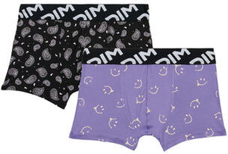 Lot de 2 boxers garçons en microfibre recyclée motif smiley Micro Bleu 12 - Dim - Modalova
