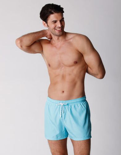 Maillot de bain court Bleu avec imprimé Vagues - Masculin - Taille 2 Bleu 2 - Dim - Modalova