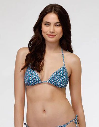 Haut de bikini triangle en microfibre, imprimé géométrique Bleu 40 - Dim - Modalova