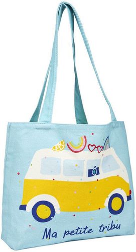 Tote bag coton Ma petite tribu - Draeger - Modalova