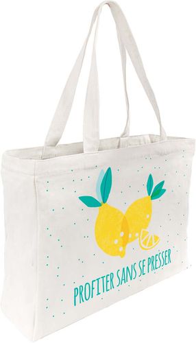 Tote bag coton Profiter sans se presser - Draeger - Modalova