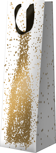 Sac Bouteille de Vin - Blanc et Or - Draeger - Modalova