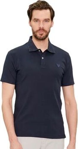 Polo Guess strech triangle G Bleu - Guess - Modalova