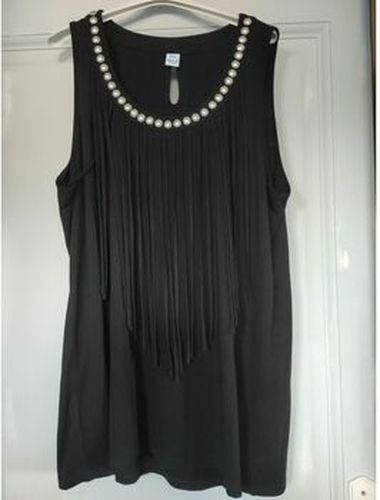 Debardeur Long débardeur rock noir clous et franges Noir - Ms mode - Modalova