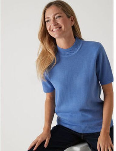 Pull by - Pull col montant manches courtes Bleu - Daxon - Modalova