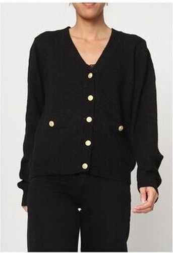 Pull Pull Cardigan col v Noir F Noir - Kebello - Modalova