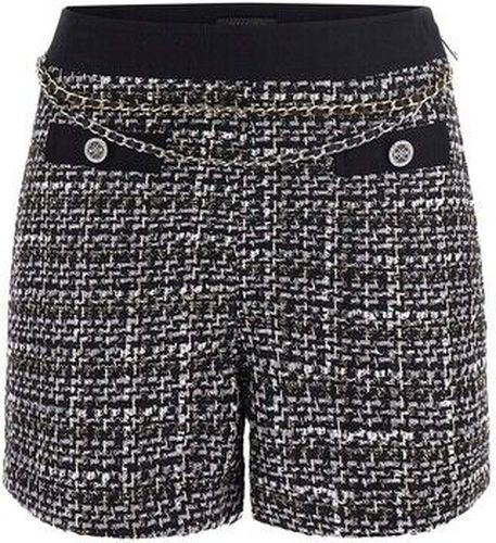 Short Yvonne Mix Denim Tweed Short Noir - Guess - Modalova