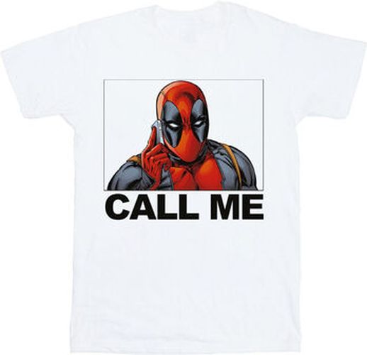 T-shirt Deadpool Call Me Blanc - Deadpool - Modalova