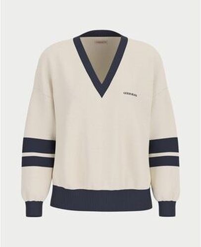 Pull Pull Jeans col en V Blanc - Guess - Modalova