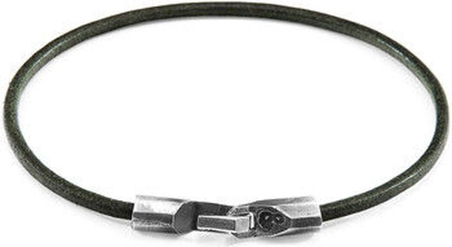 Bracelets Bracelet Talbot Argent Et Cuir Rond Vert - ANCHOR & CREW - Modalova