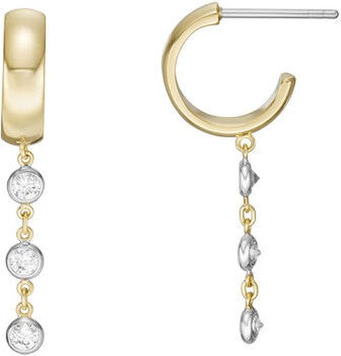Boucles oreilles Créoles Sadie Shine Bright en laiton doré Jaune - Fossil - Modalova